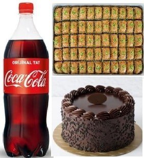 Premium Tatlı Menüsü Çikolatalı Yaş Pasta ve Fıstıklı Baklava Seti